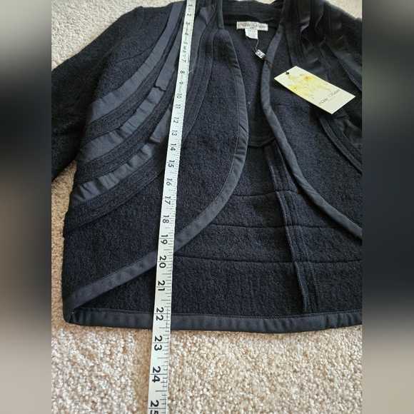 Nikki Valenti Black Wool Blazer Coat Jacket Dressy Size Small PS petite NWT $128 - Picture 10 of 12